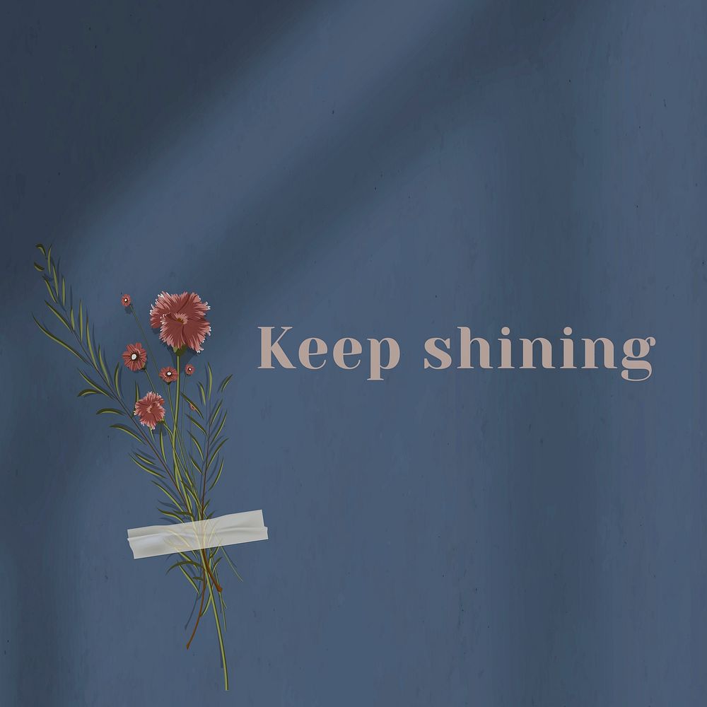 Keep shining inspirational quote on wall