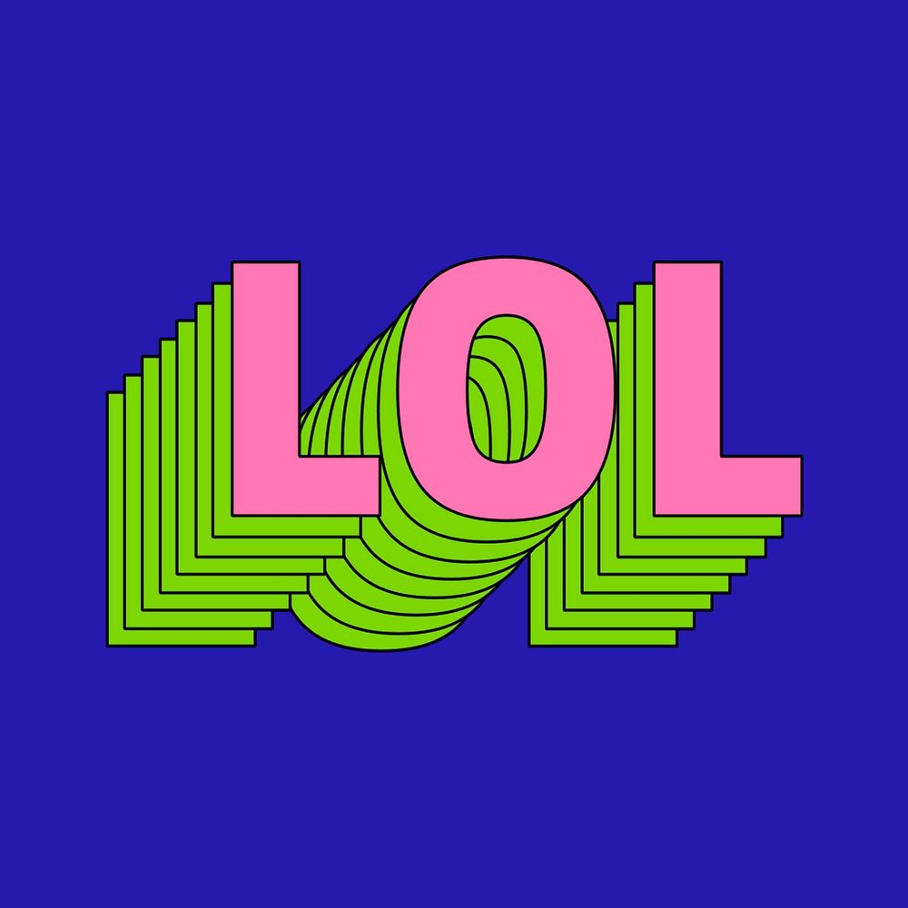 LOL layered vector text typography