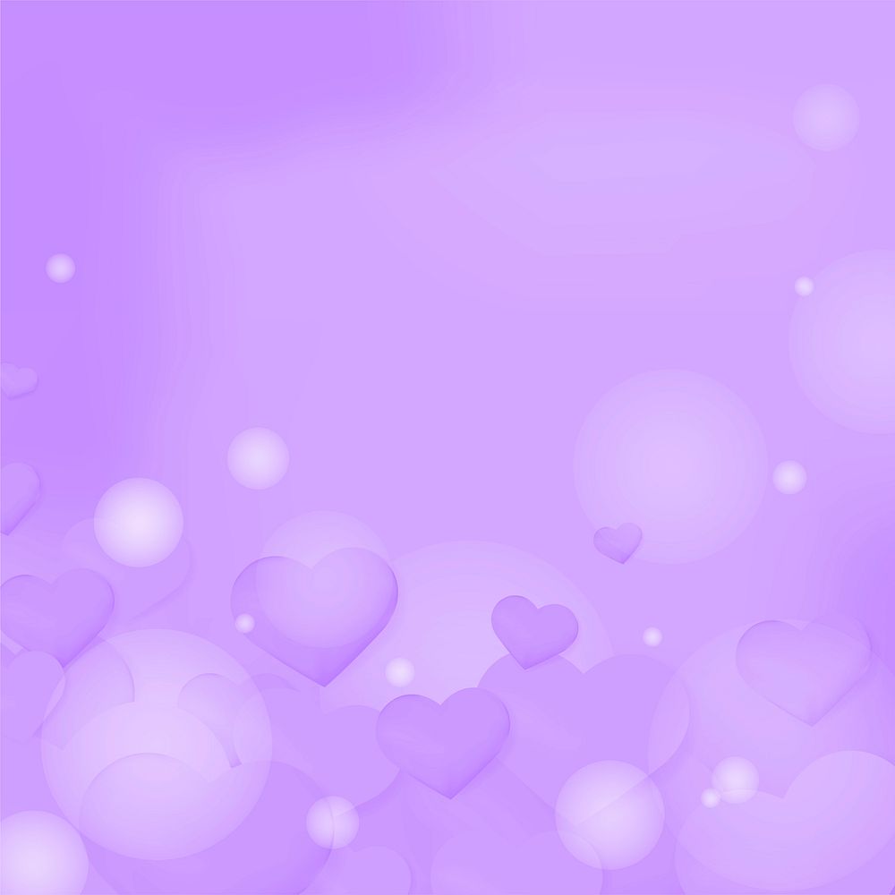 Abstract lilac heart background copy space