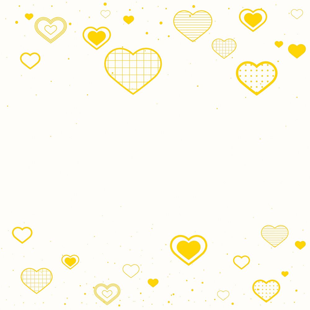 Abstract border decorated with hearts design space