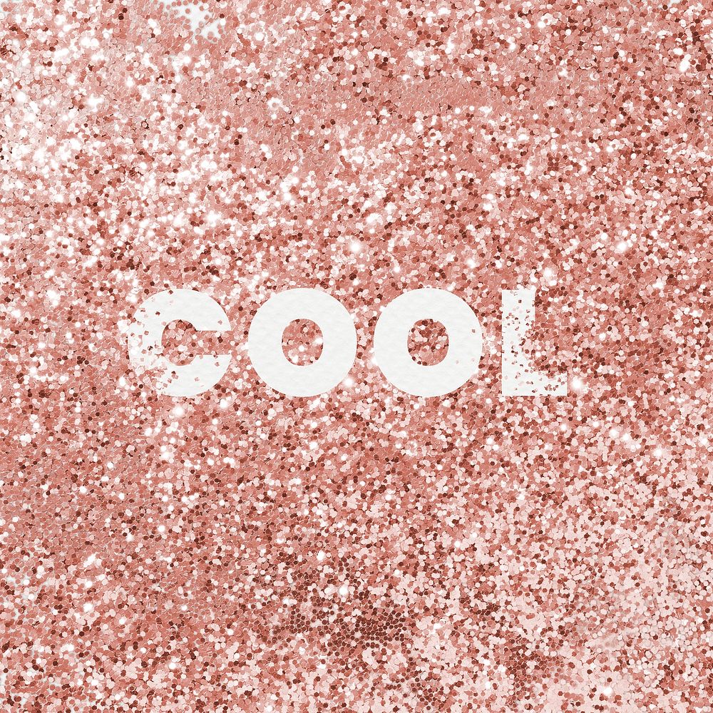 Cool typography on a copper glitter background