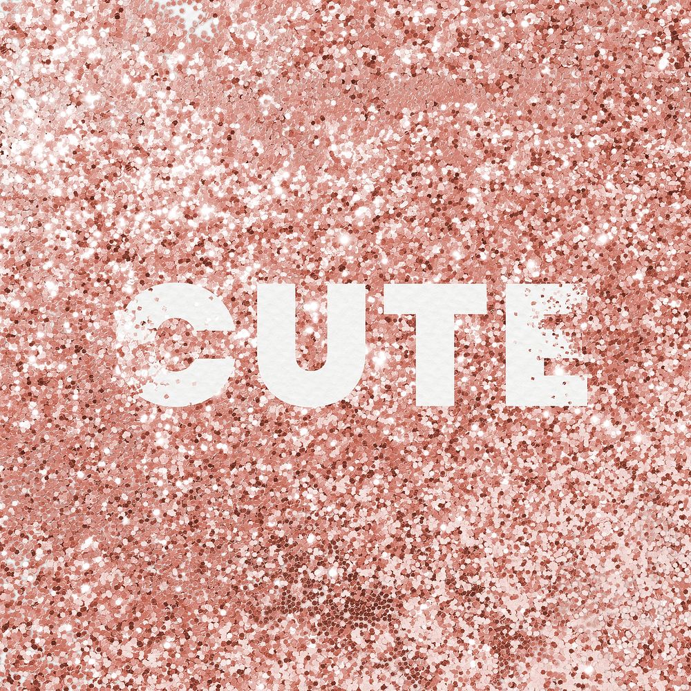 Cute typography on a copper glitter background