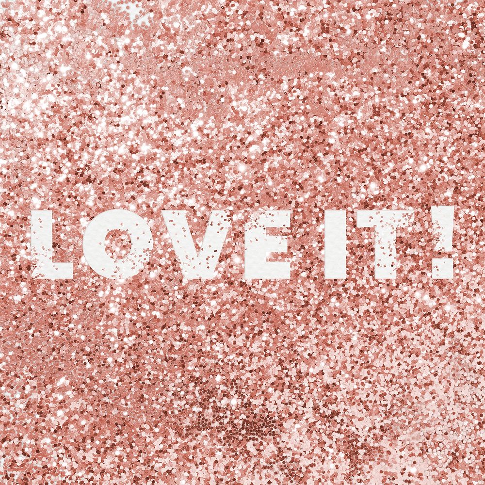 Love it! typography on a copper glitter background