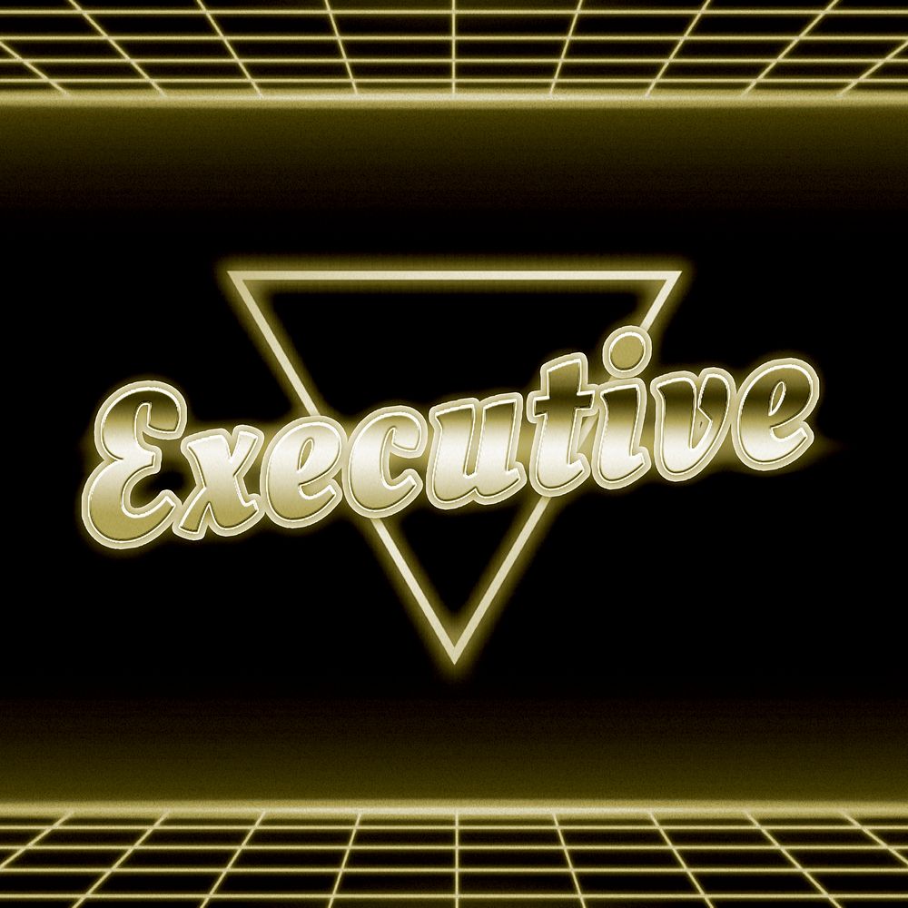 Retro neon executive grid typography