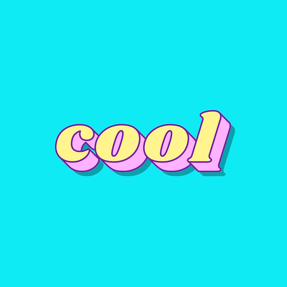 Cool funky bold typography vector