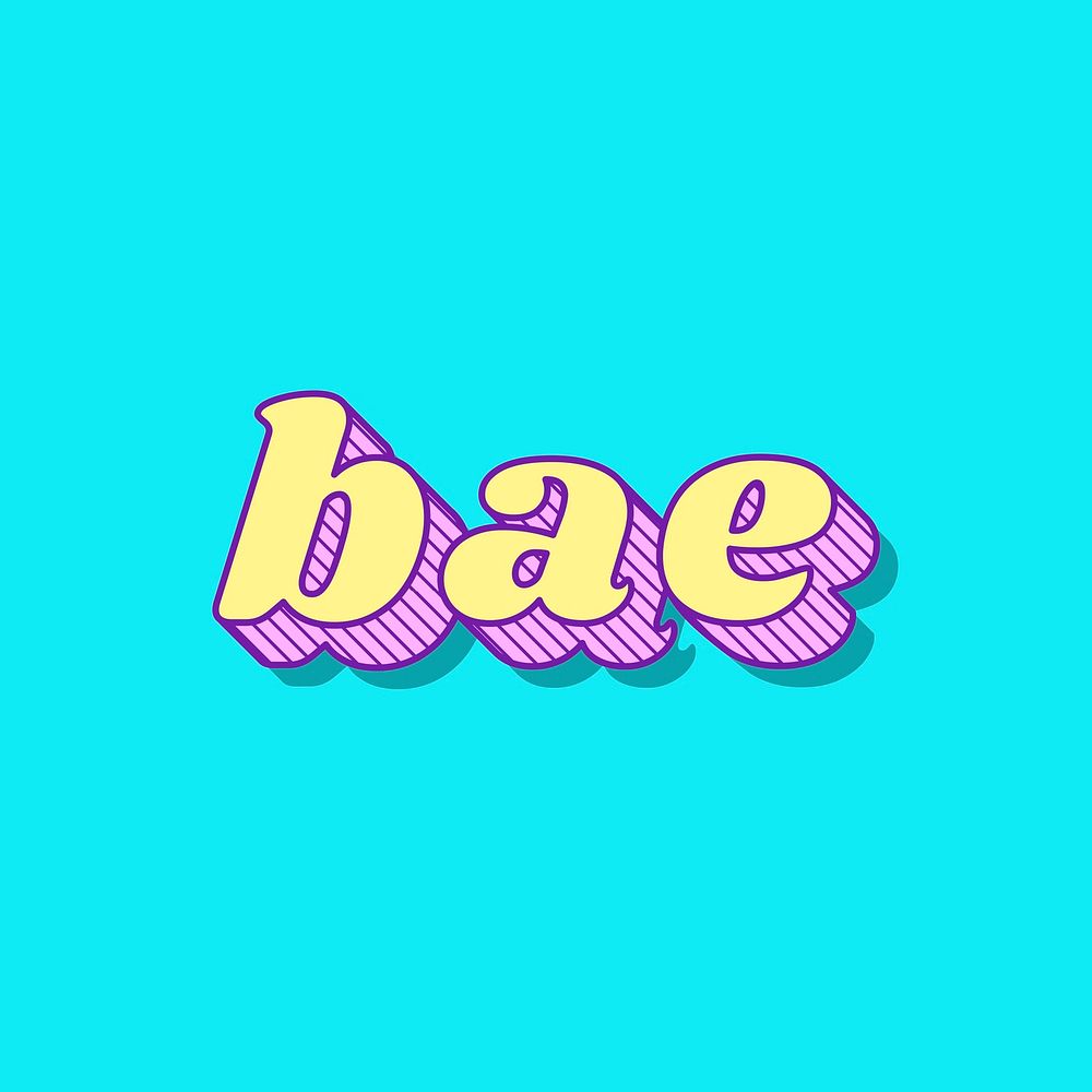Funky bold style bae typography vector illustration