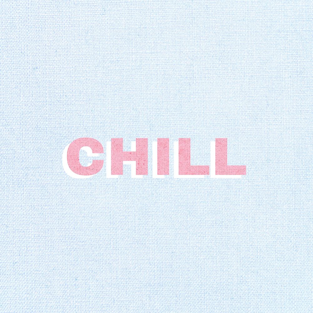 Chill shadow font word typography