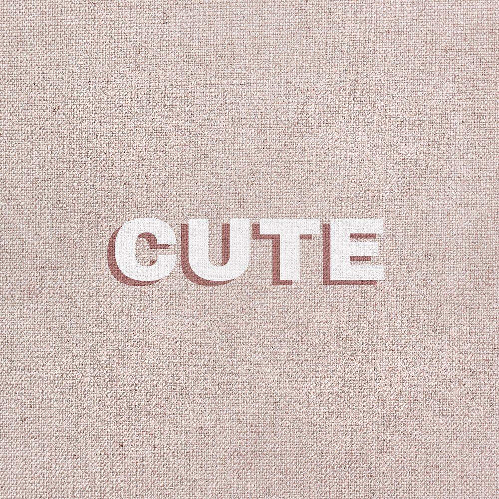 Cute bold style word typography