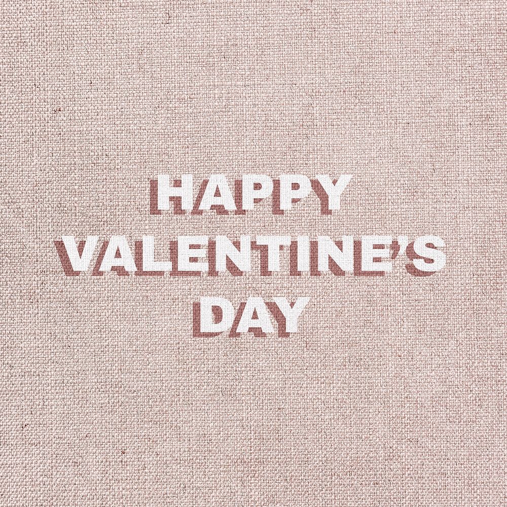 Happy valentine's day message typography