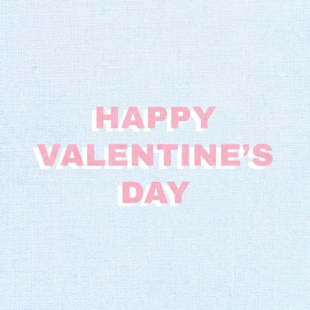 Happy valentine's day message typography