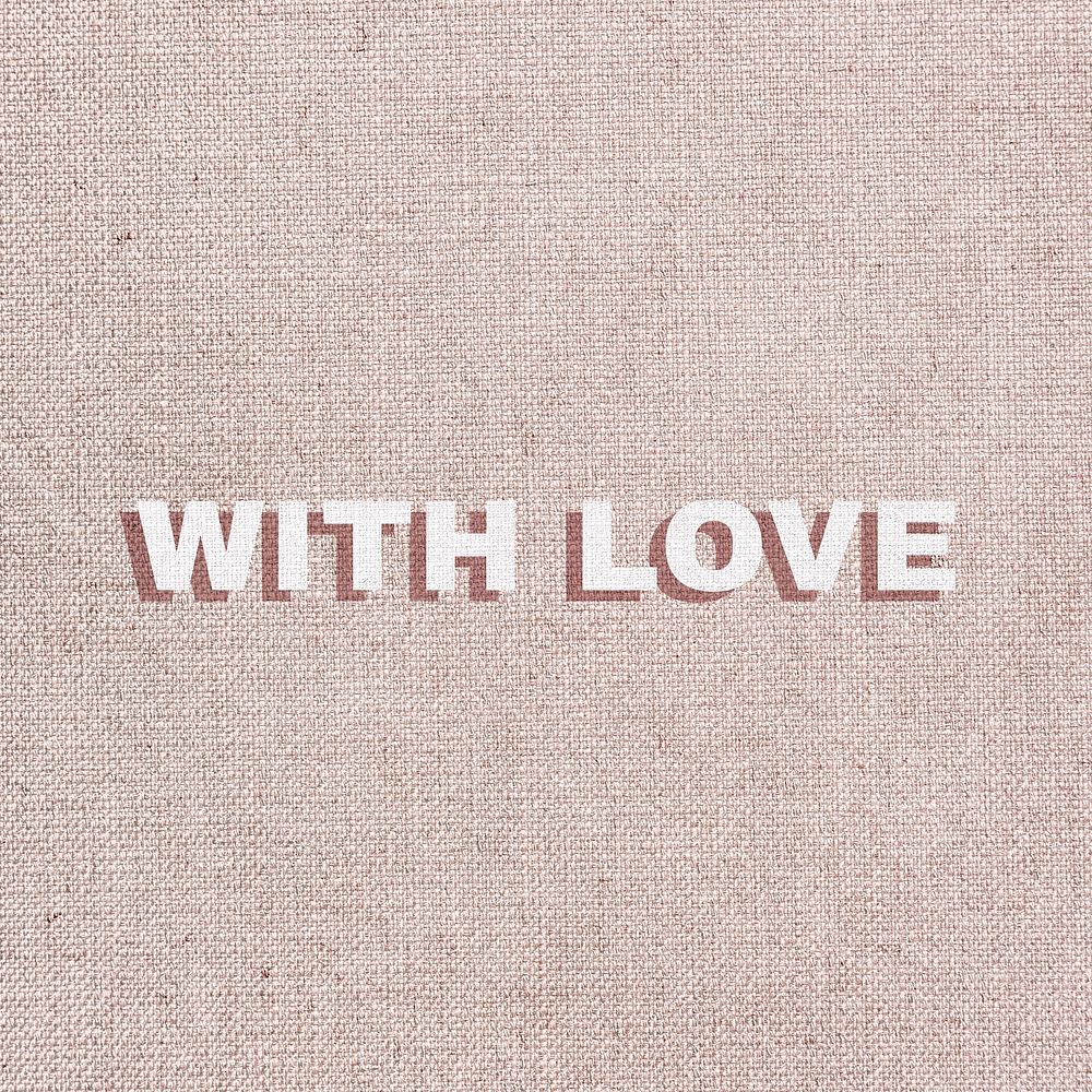 With love text typography love message