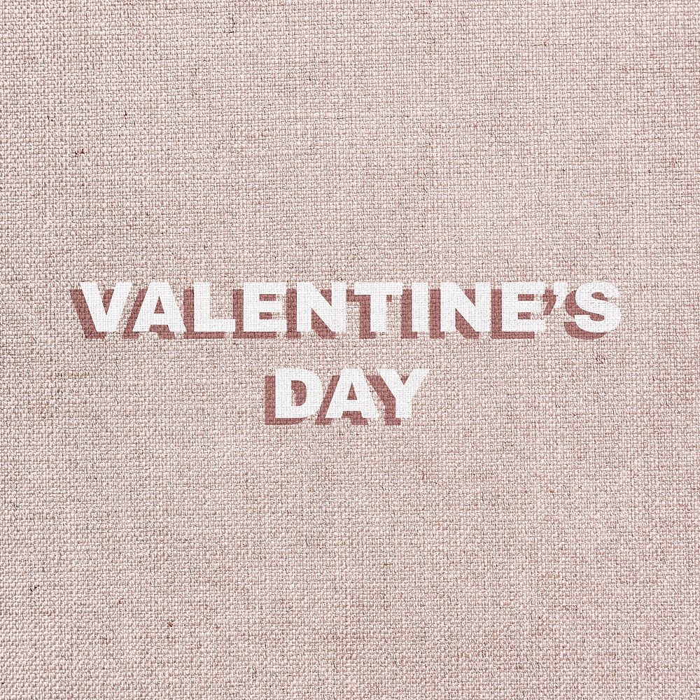 Valentine's day text typography love message