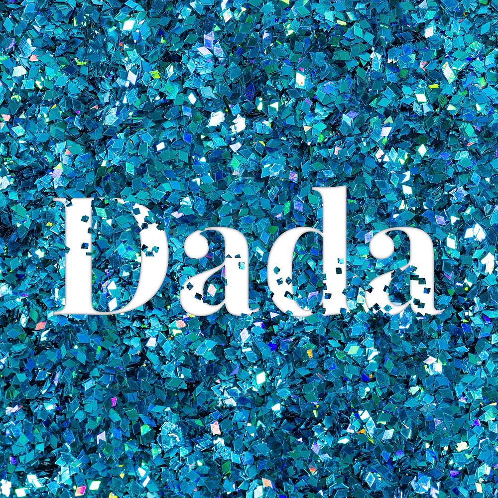 Dada glittery typography word