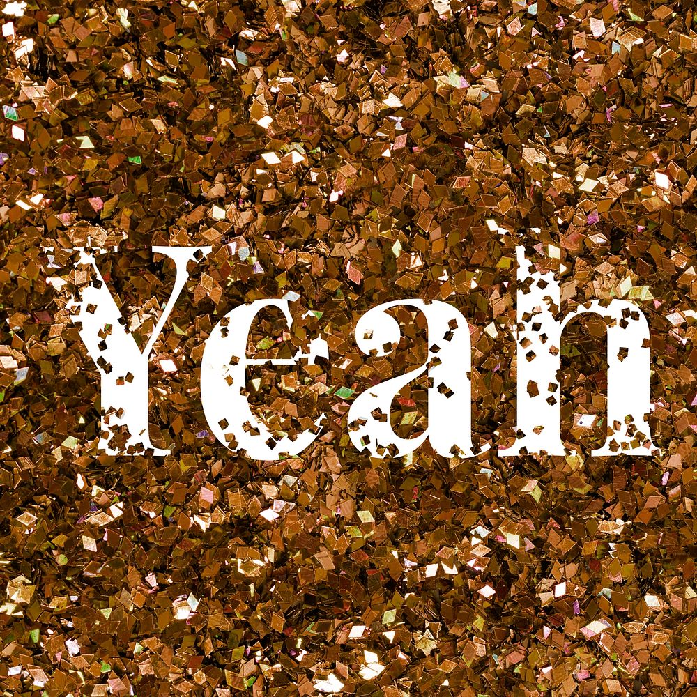 Yeah word psd text glitter typography