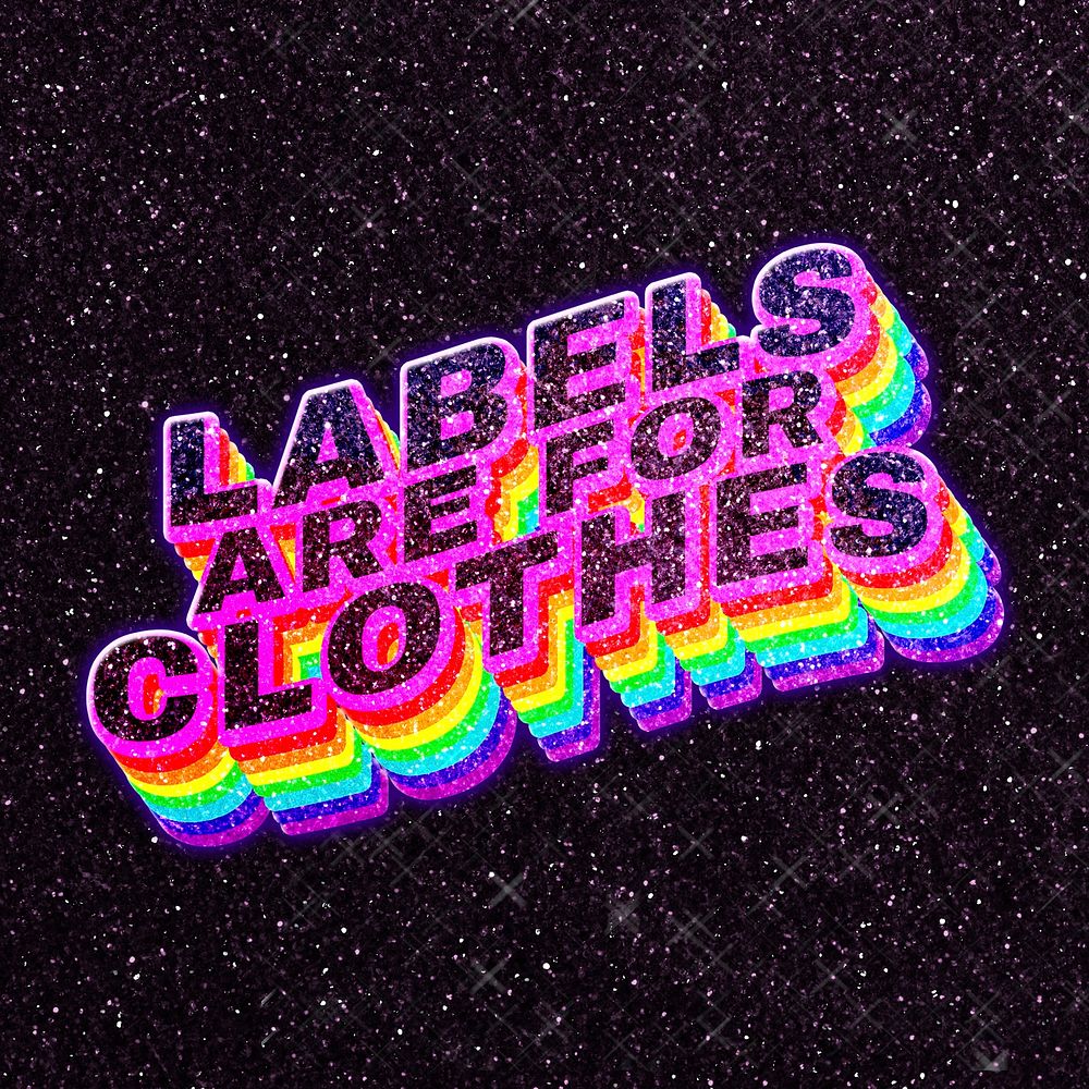 Labels are for clothes 3d typography