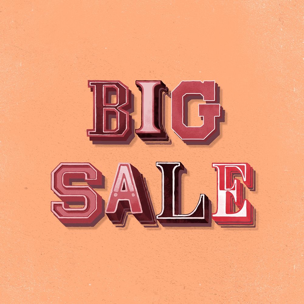 Shadowed word big sale typography