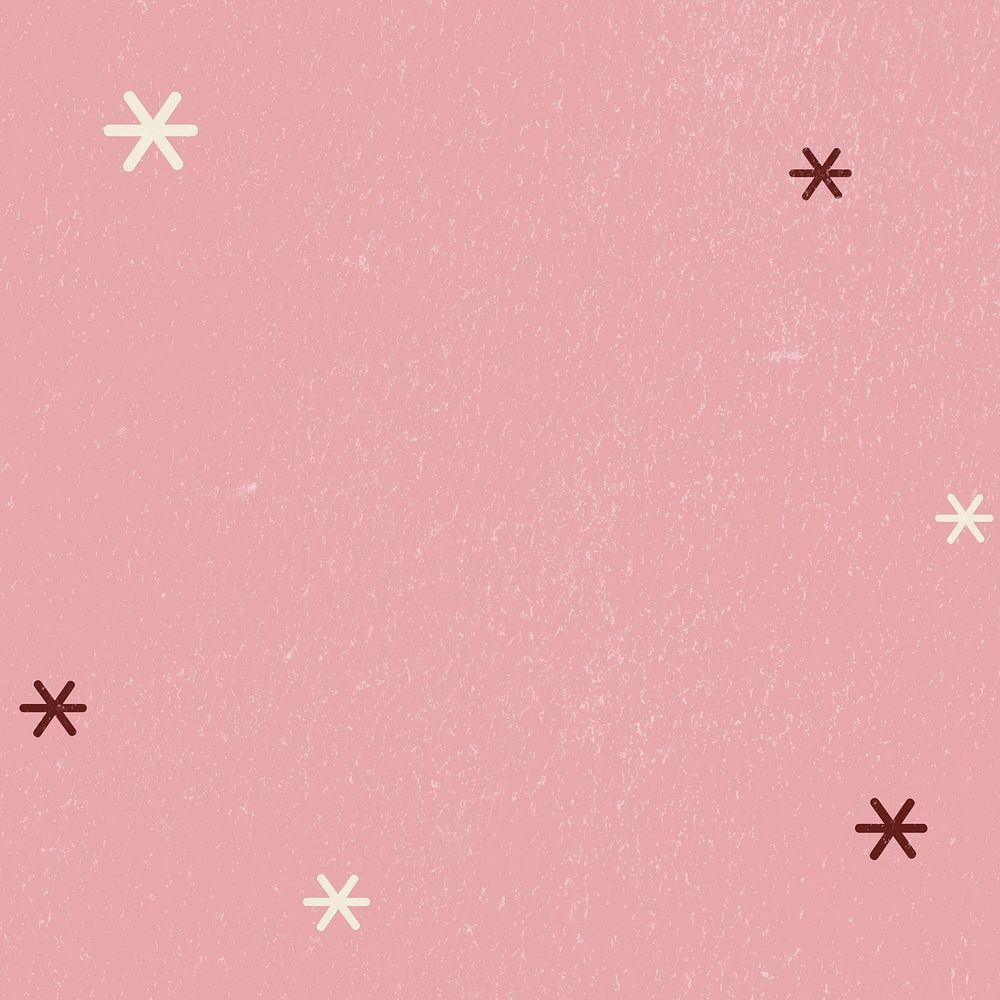 Snowflake pattern on pink background