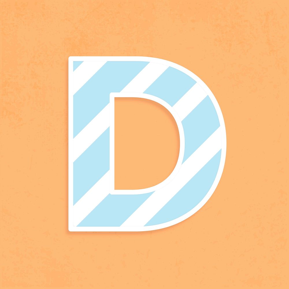 Candy d font lettering vector uppercase