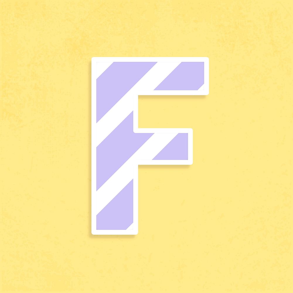 Font f capital typography vector