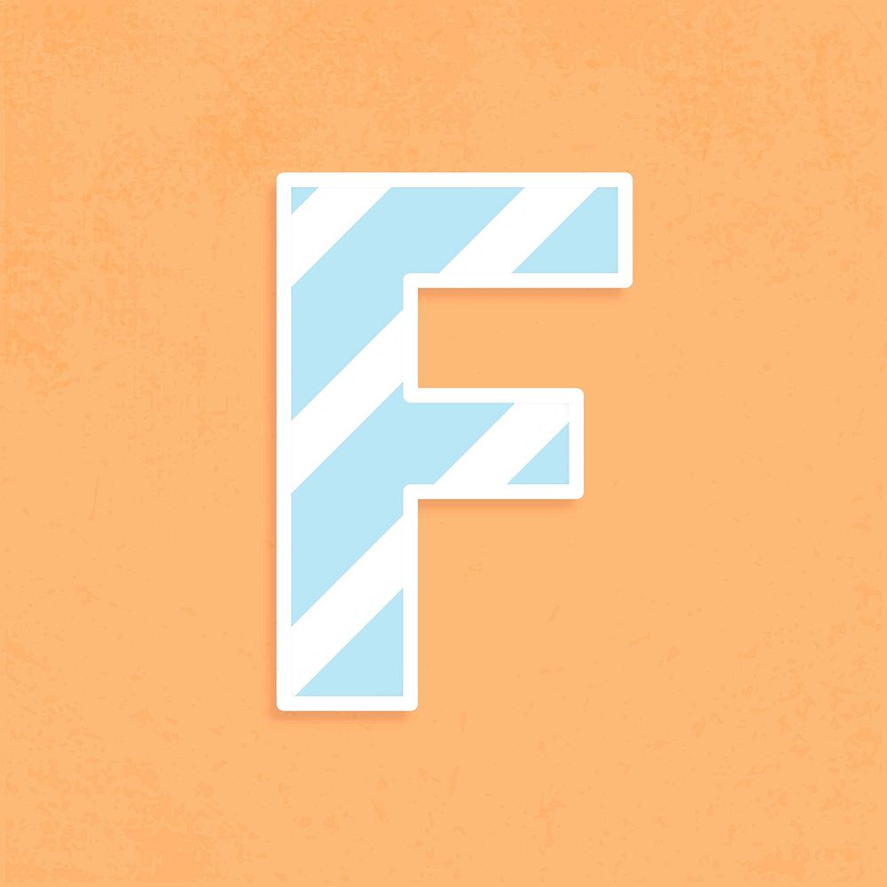 Candy f font lettering vector uppercase