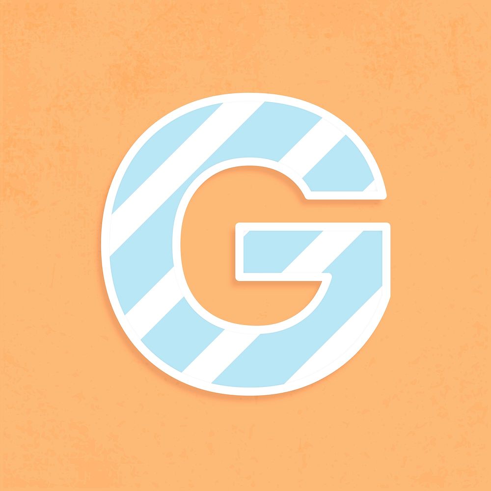 Candy g font lettering vector uppercase