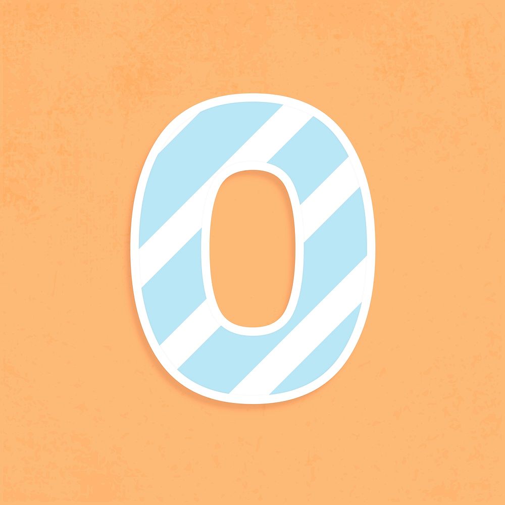 0 font typography vector candy cane