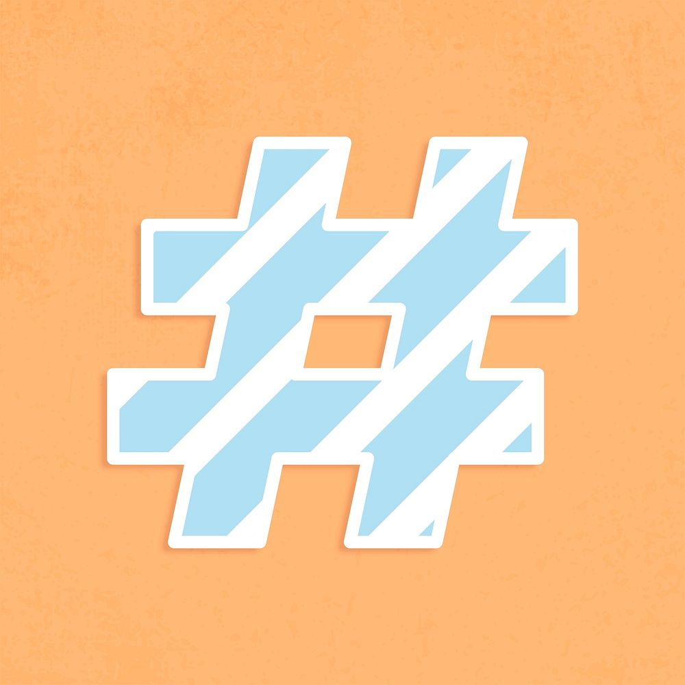 Hashtag mark  font  psd stripe pattern