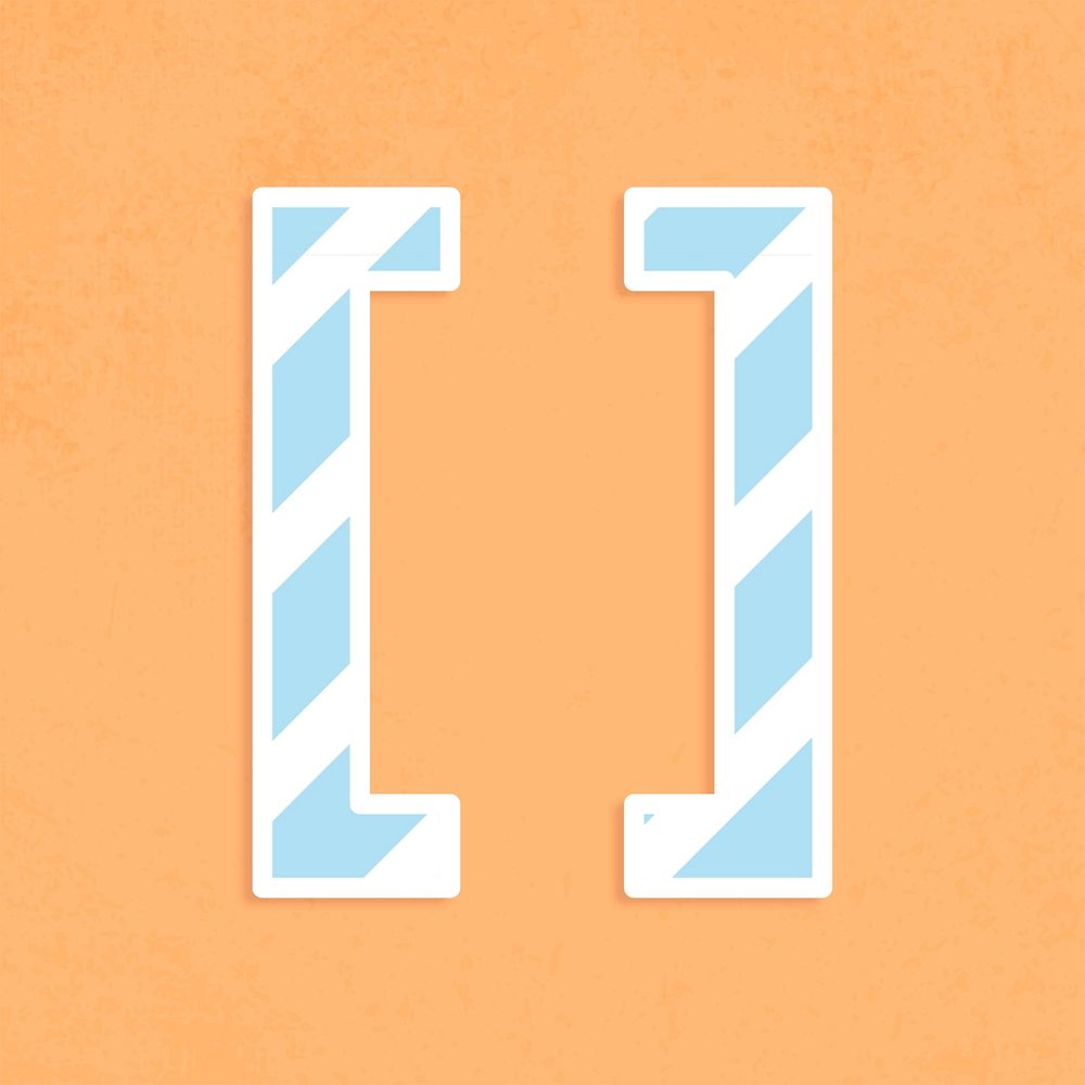 Stripes pattern square brackets symbol psd