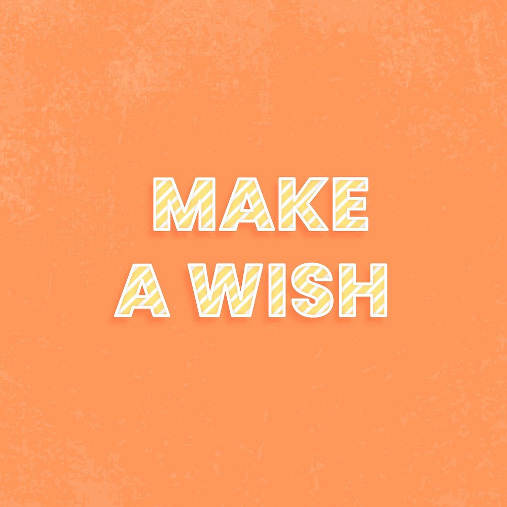 Make a wish cane pattern font typography