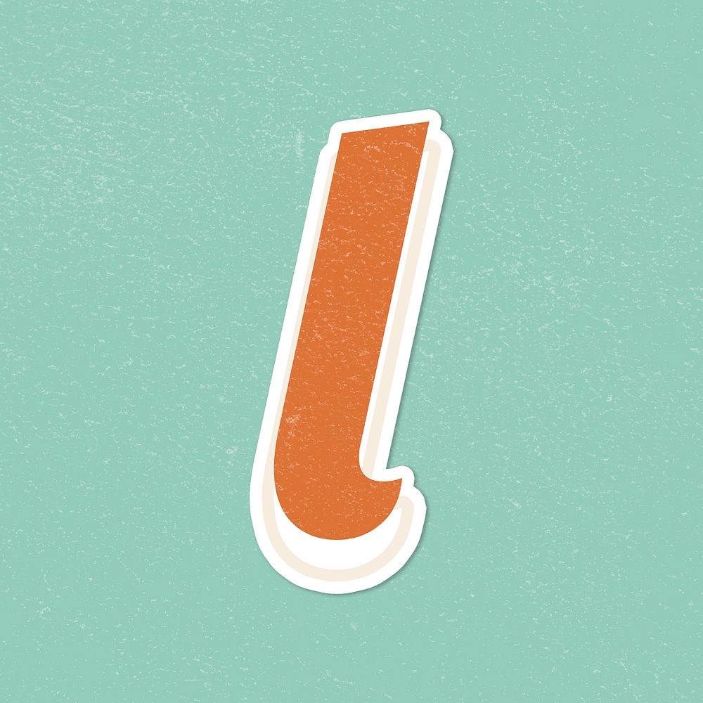 L letter vintage font lettering alphabet sticker