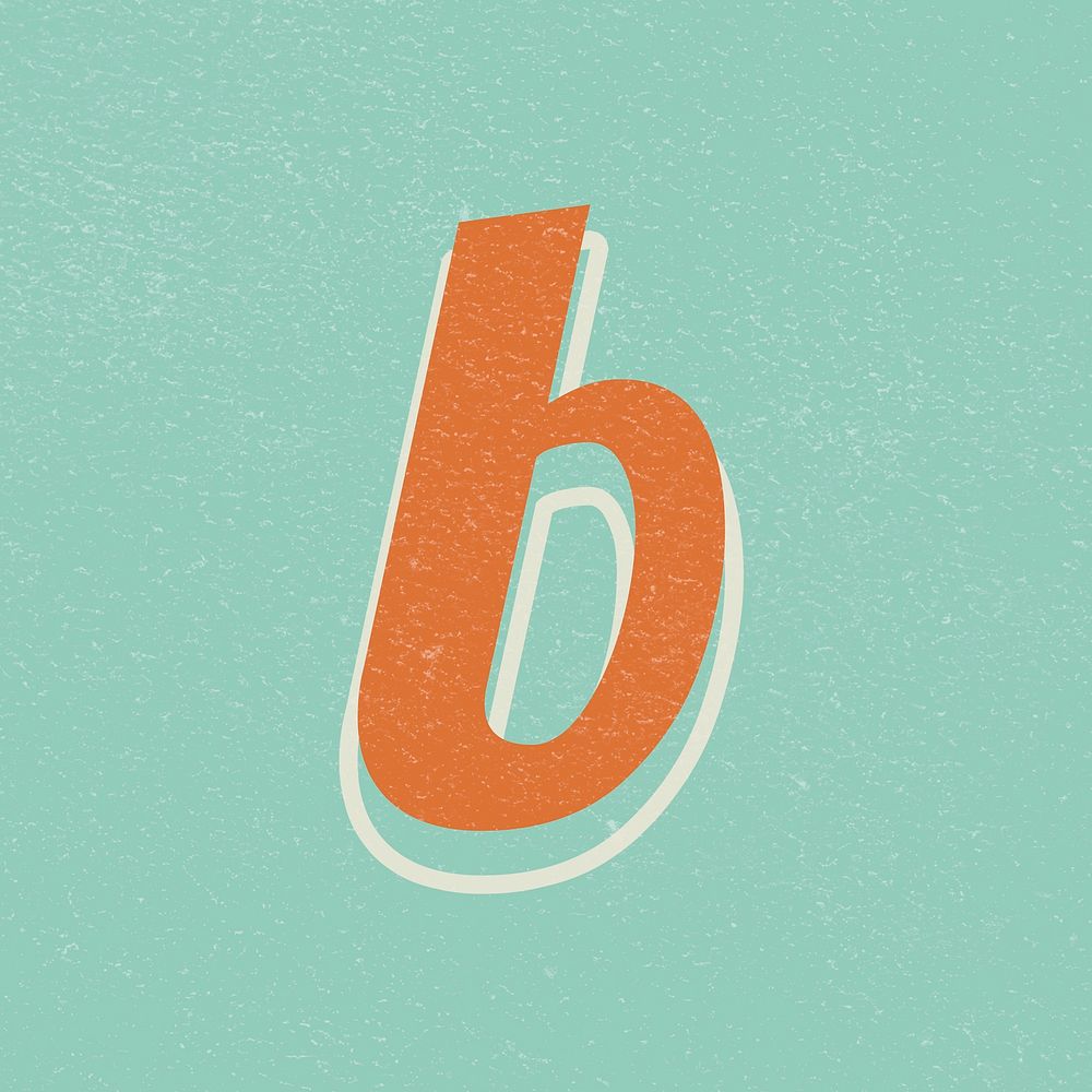 Letter B bold font lettering