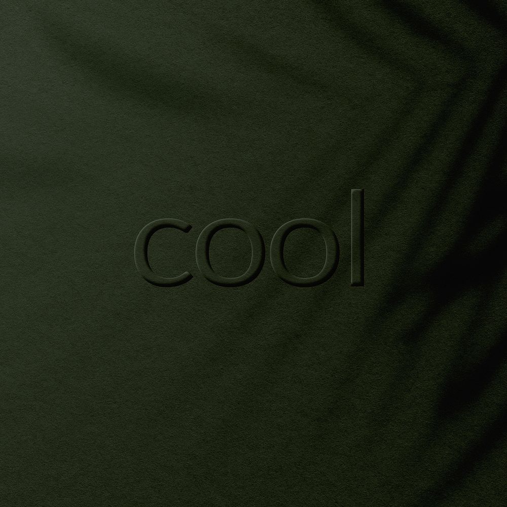 Shadow textured embossed cool text typography