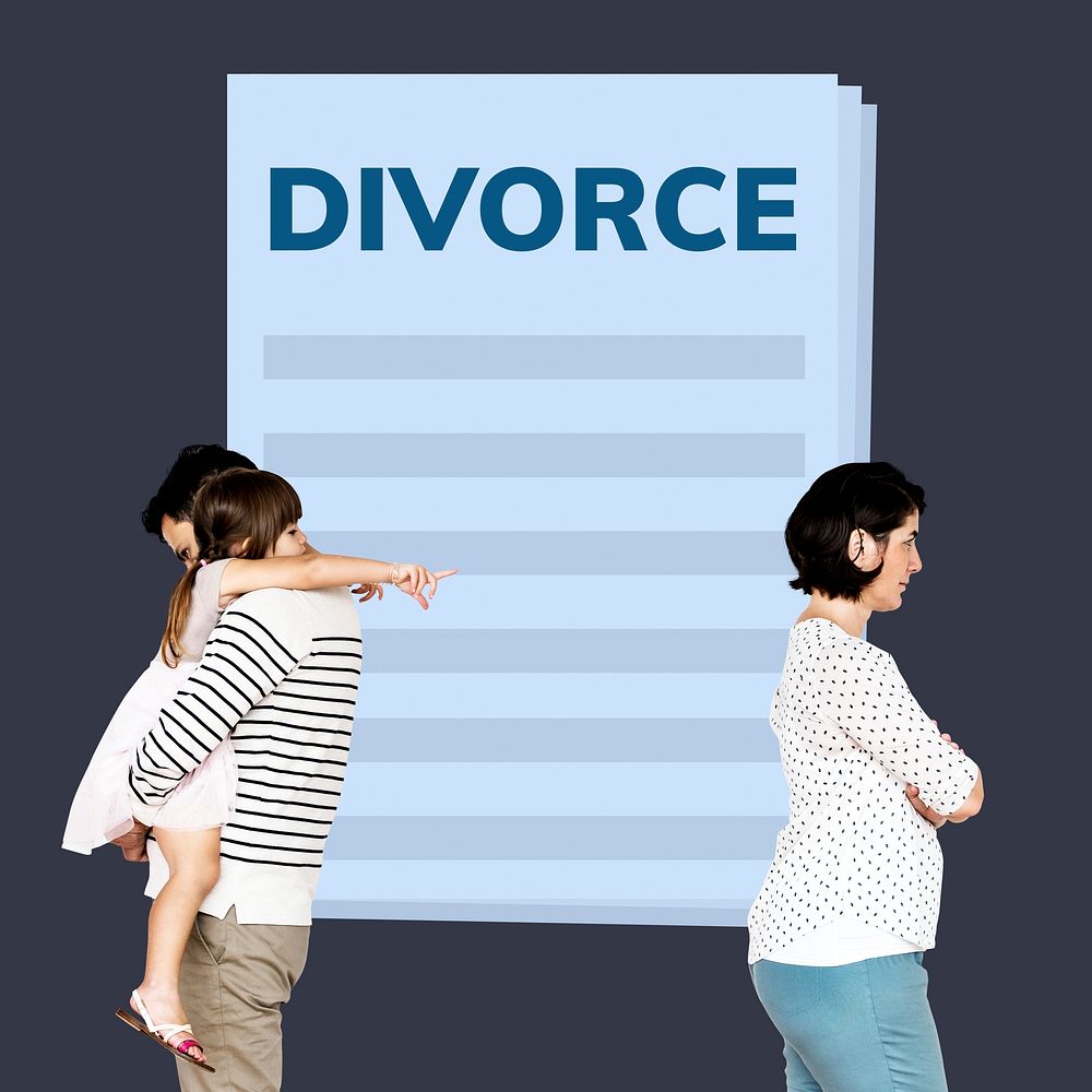 Married couple with a daughter getting a divorce