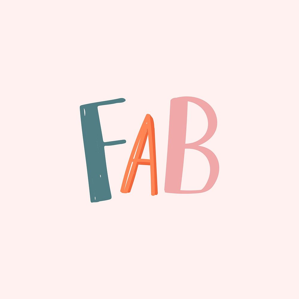 Doodle font fab typography hand drawn