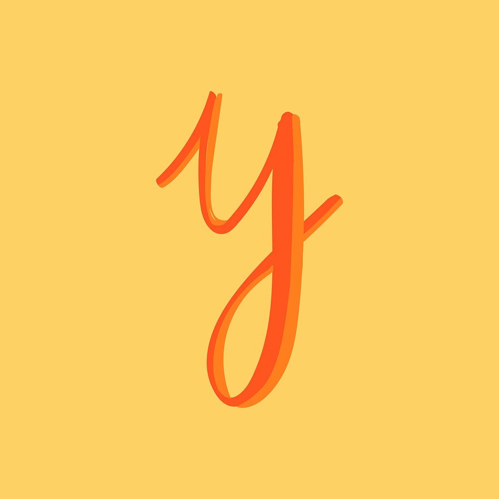 Doodle letter Y vector typography