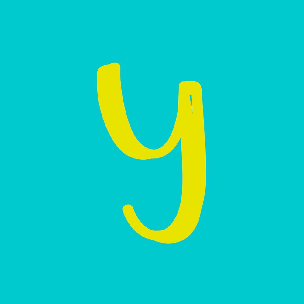 Letter Y vector hand drawn typography