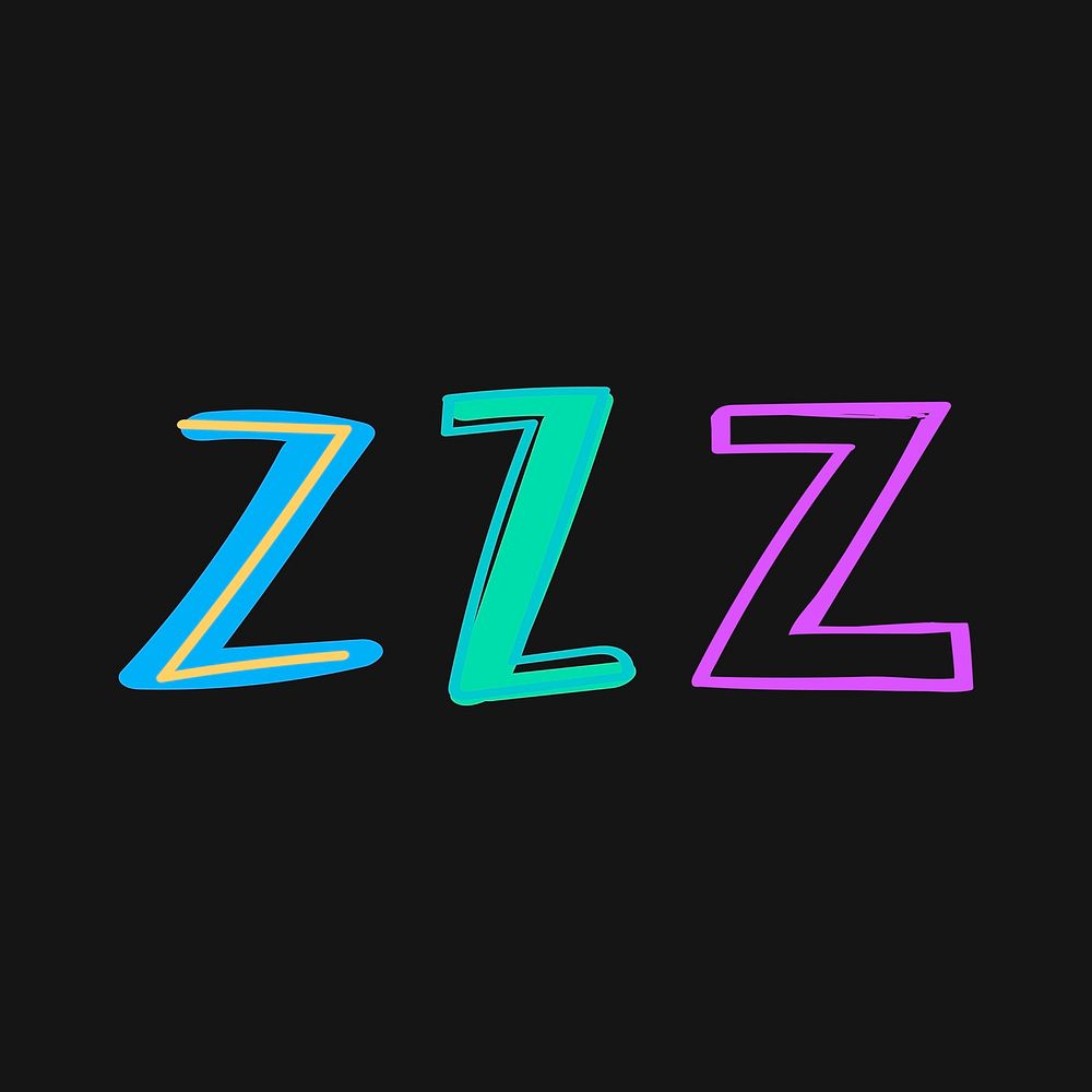 Letter Z doodle typography vector set