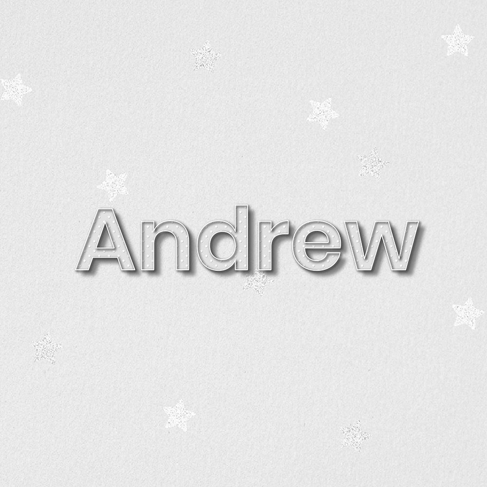 Andrew male name lettering typography