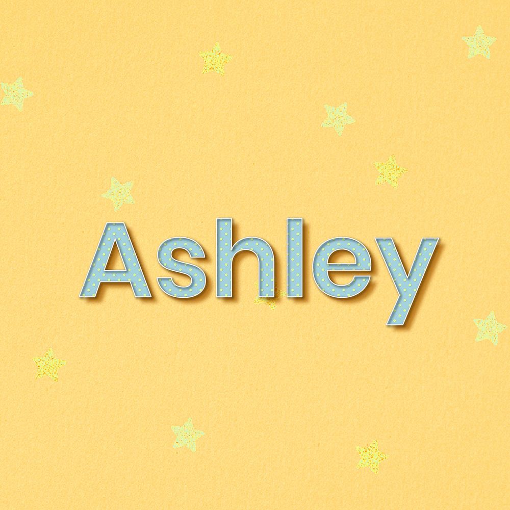 Female name Ashley typography word