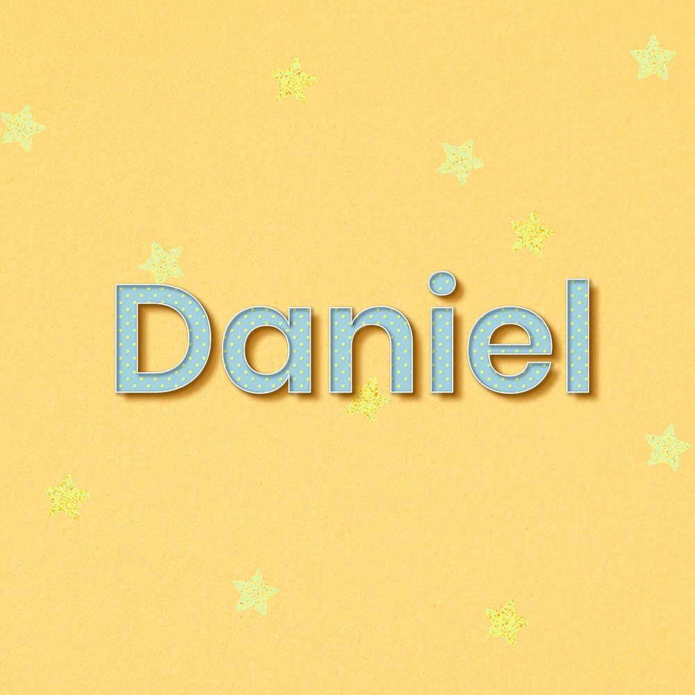 Male name Daniel typography word