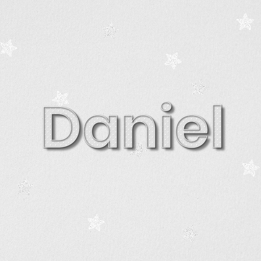 Daniel male name lettering typography
