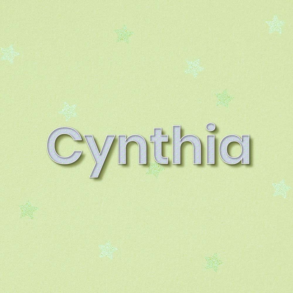 Polka dot Cynthia name typography