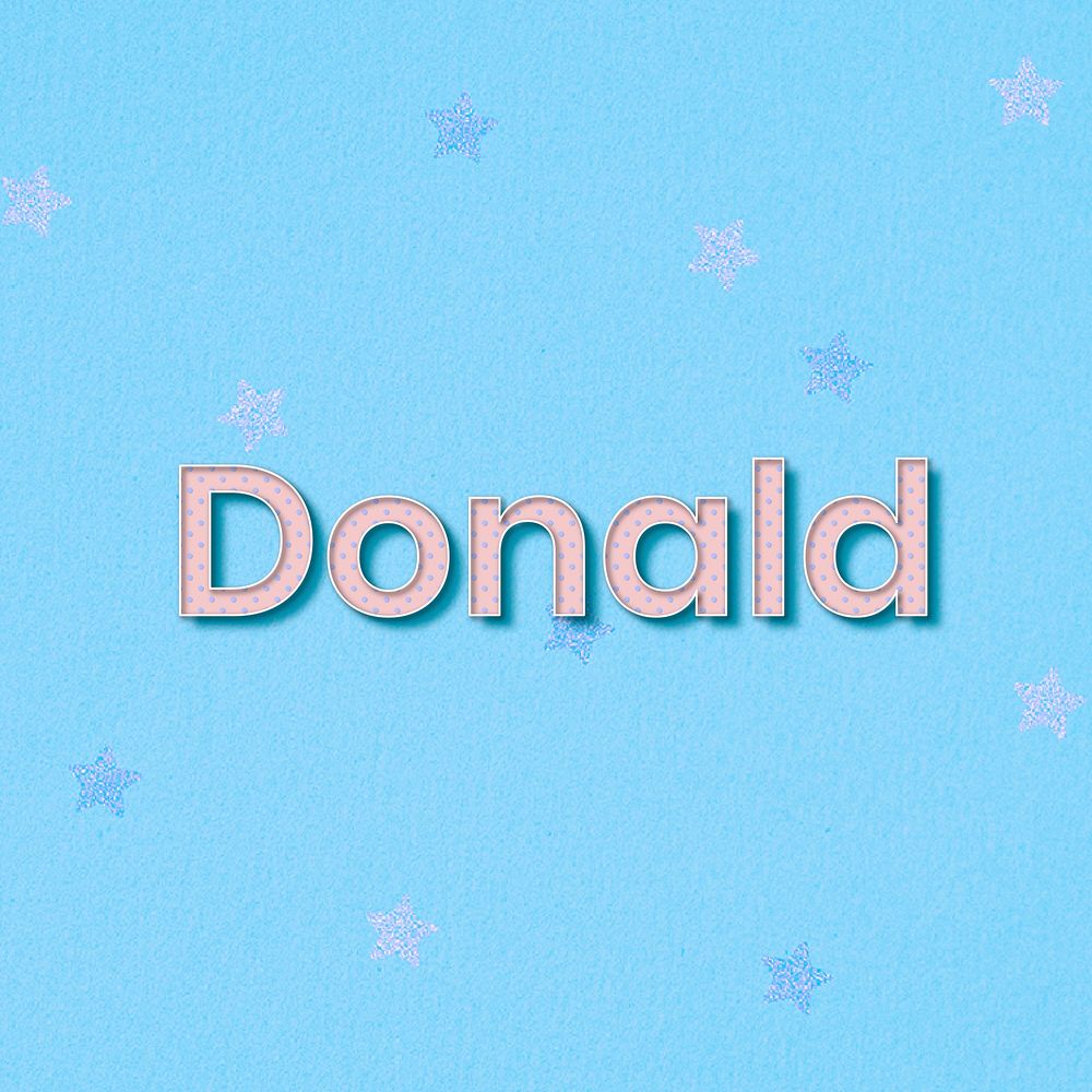 Donald male name typography text