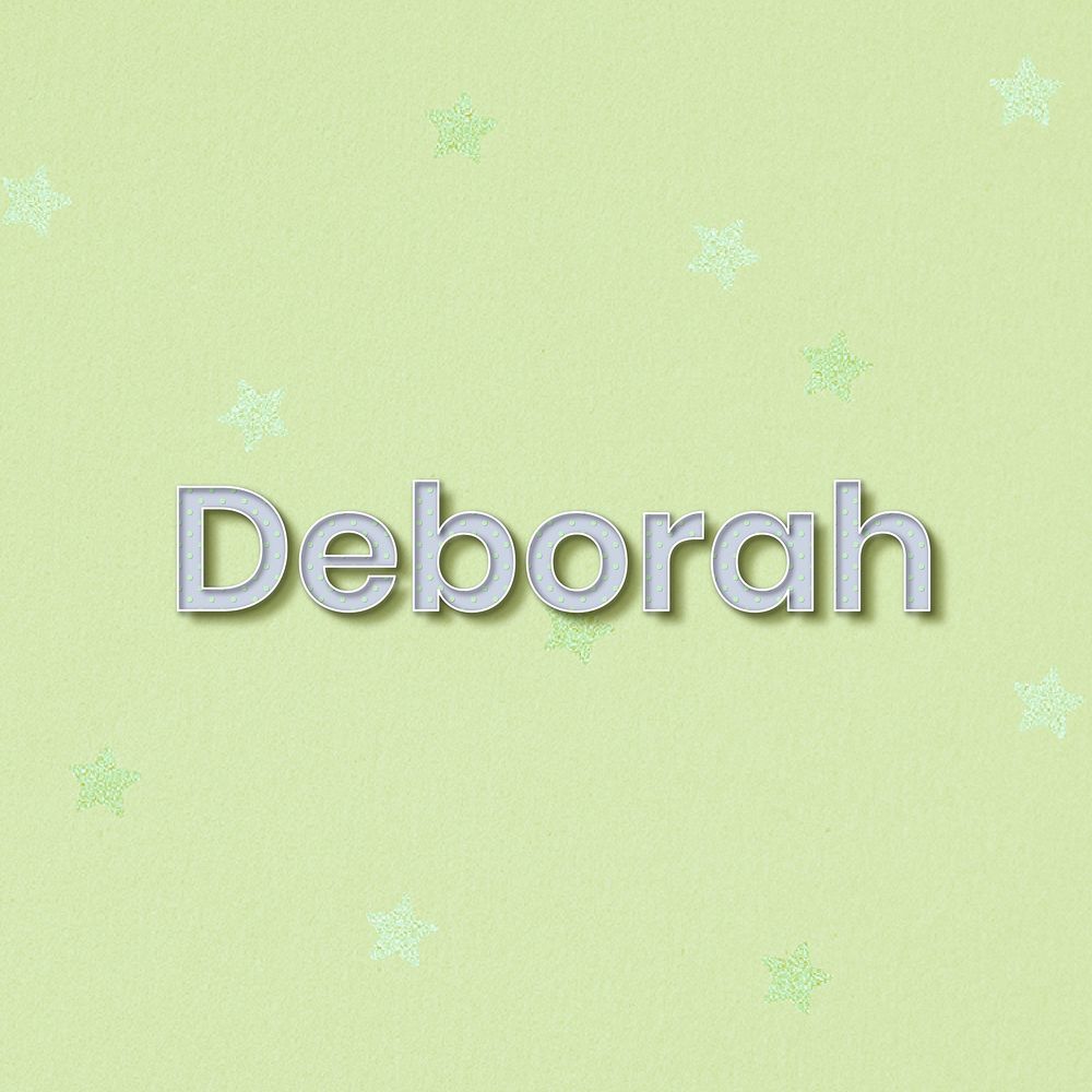 Polka dot Deborah name typography