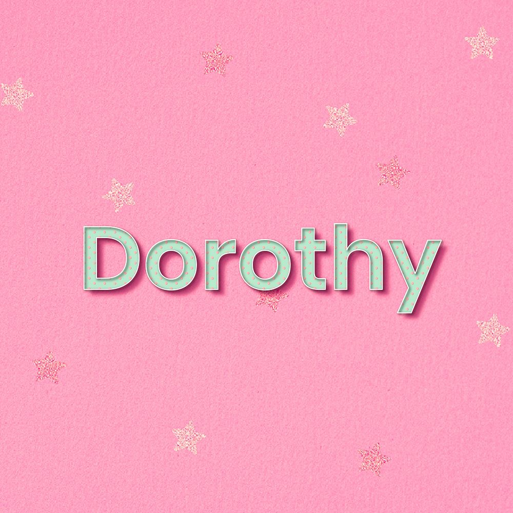 Dorothy polka dot typography word