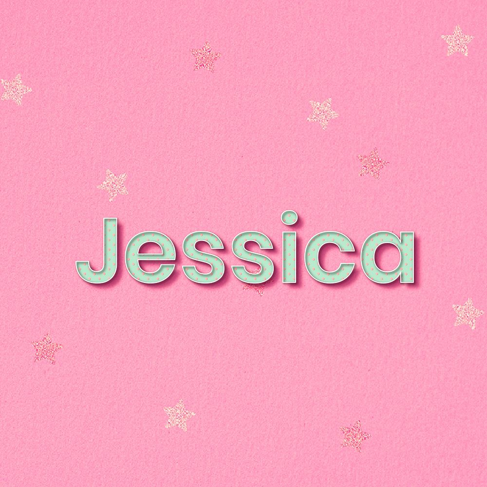 Jessica polka dot typography word