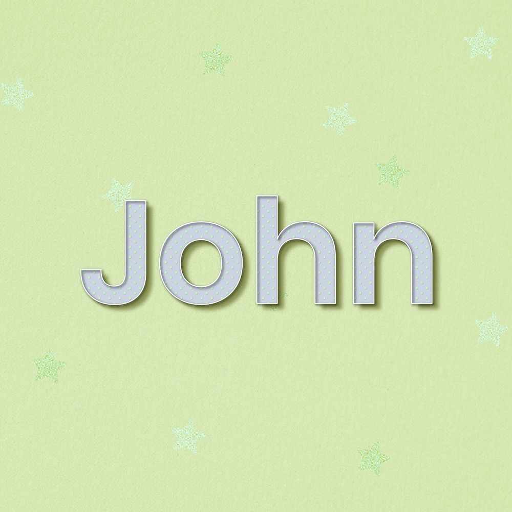 Polka dot John name typography