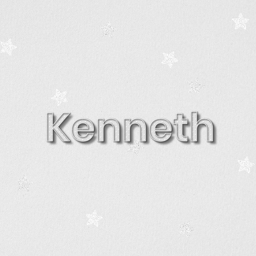 Kenneth male name lettering typography