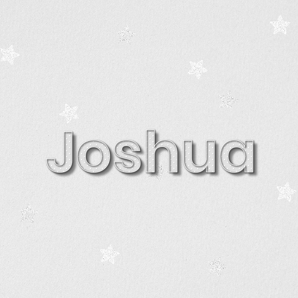 Joshua male name lettering typography