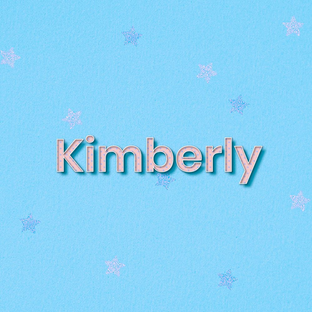 Kimberly female name typography text